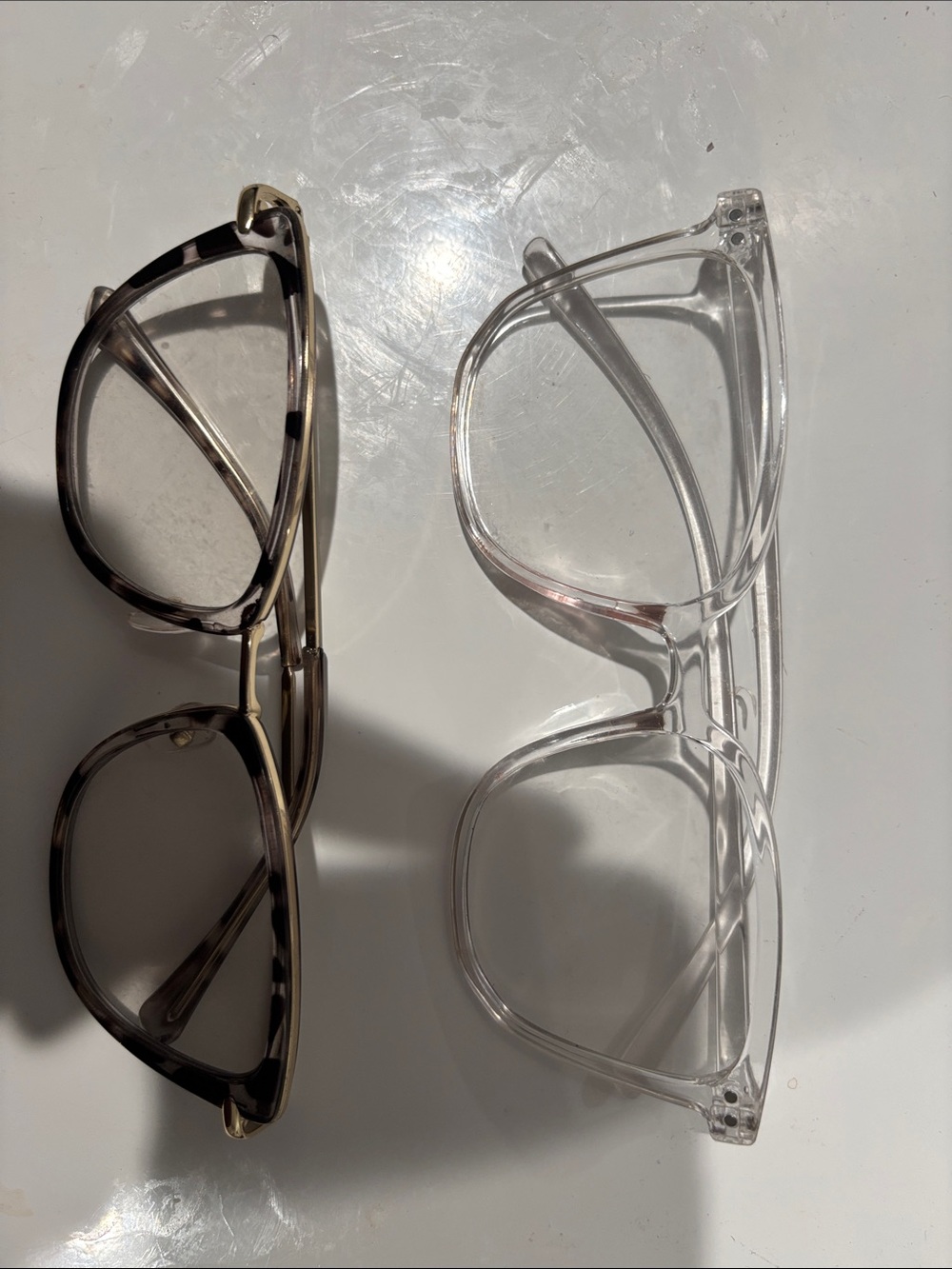 Clear Frame Glasses + Tortoiseshell Frame Blue light glasses Duo